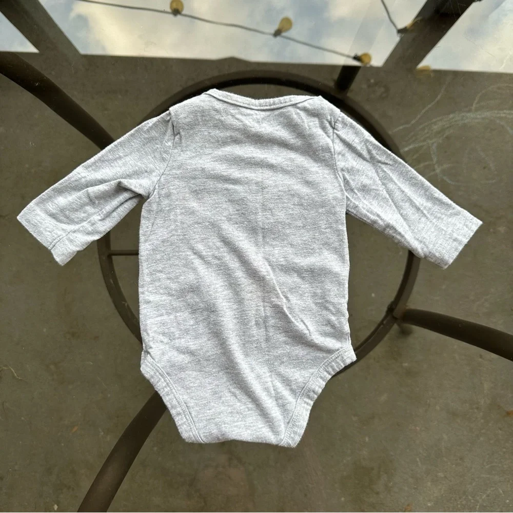 Disney Jumping Beans Vintage Mickey Mouse Long Sleeve Bodysuit in Gray - 3 Month